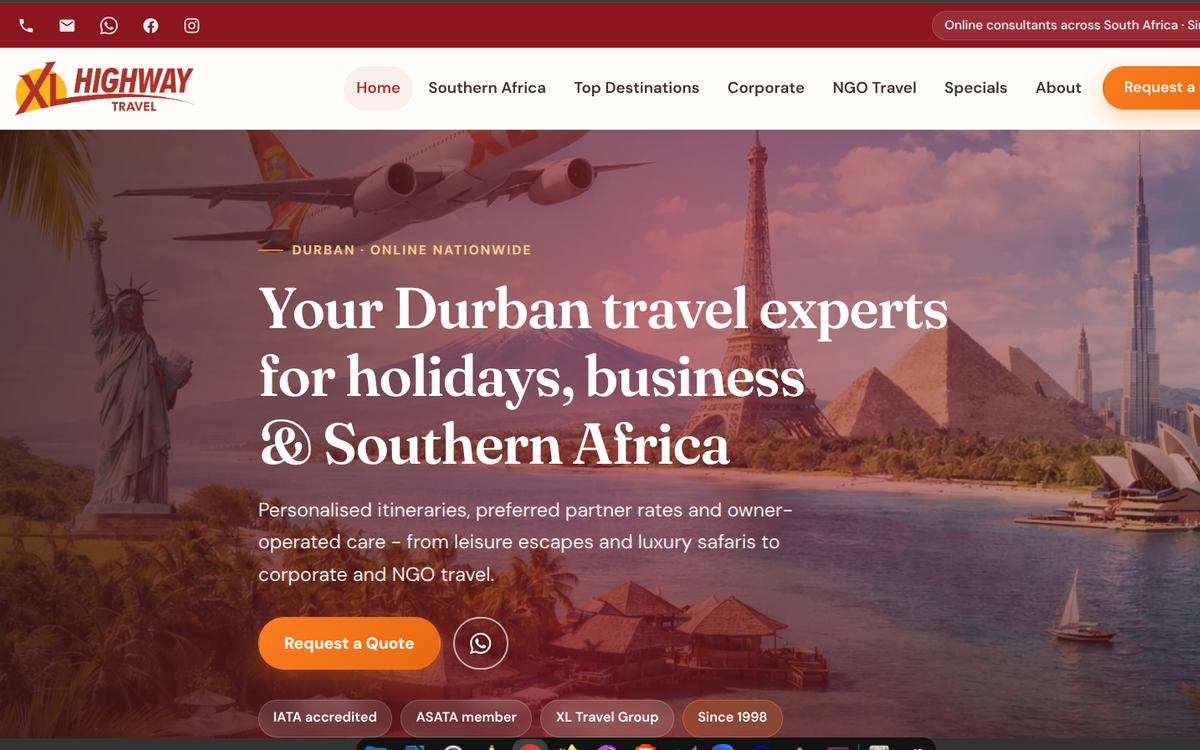 XL Highway Travel homepage