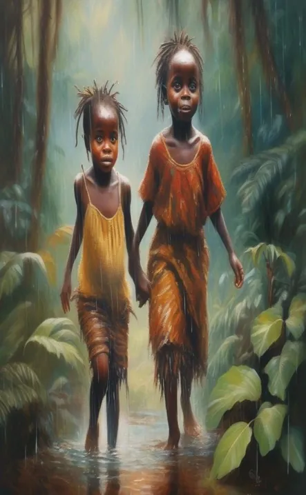 Picture for page 2 of Bikyezi and Kagote against the Tropical Deluge