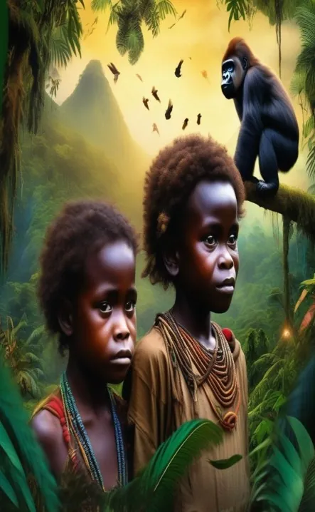 Picture for page 13 of Bikyezi and Kagote against the Tropical Deluge