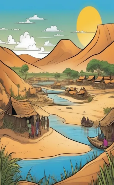 Picture for page 12 of Kwame and the Sand-Dam