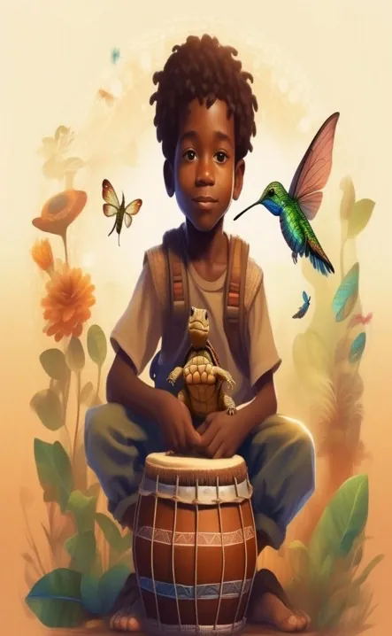 Picture for page 3 of Malik and the Rainbow Songbird