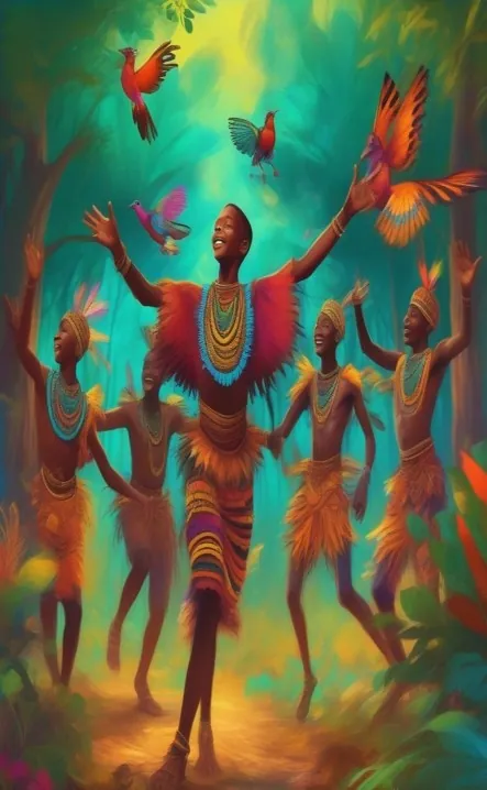 Picture for page 12 of Malik and the Rainbow Songbird